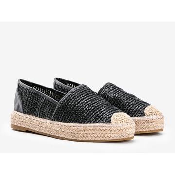 Czarne espadryle plecione Carly r.38