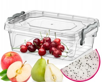 POJEMNIK NA ŻYWNOŚĆ Z POKRYWKĄ 1200ML 1,2L ZAMYKANY FREE BPA NA OBIAD DESER
