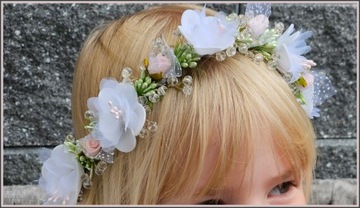 Причастный венок. Причастные венки. причастный венок с розовым дополнением