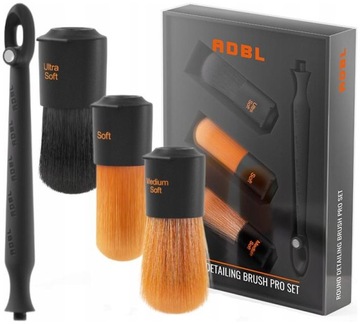 ADBL ROUND DETAILING BRUSH PRO ZESTAW TRZECH PĘDZELKÓW DETAILNGOWYCH SET