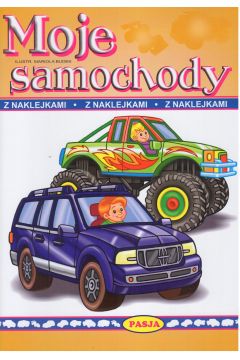 Moje SAMOCHODY kolorowanka z naklejkami
