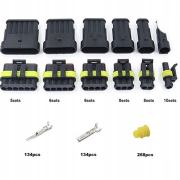 KOSTKA WTYKI ZŁĄCZA HERMETYCZNE DUŻY ZESTAW 708EL