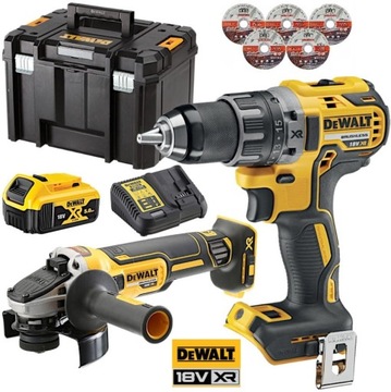 DeWALT seria XR 18V DCD791+ DCG405+ DCB184+ DCB1104+ TSTAK VI+ TARCZKI