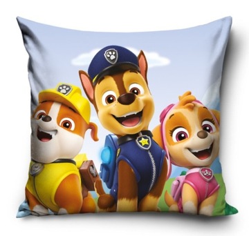 PSI PATROL POSZEWKA 40x40 PIESKI DLA DZIECI OZDOBNA NA PODUSZKĘ DWUSTRONNA