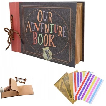 80page Scrapbook Handmade DIY Family Album Our Adventure Book Vintage Album