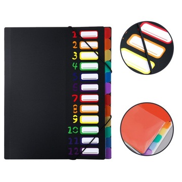 Kolorowe spinacze do segregatorów, folder, organizer, paragon