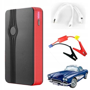 JUMP STARTER MOCNY ROZRUCH BOOSTER POWERBANK LATARKA 10000mAh ZESTAW