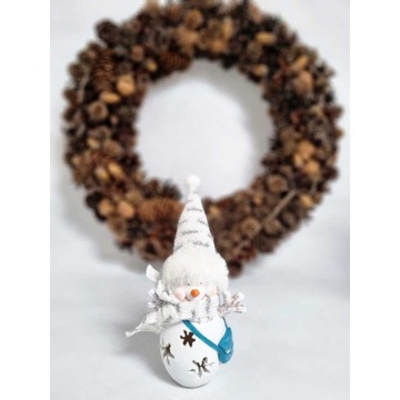 Светодиодная фигурка снеговика 7х6х16 см.