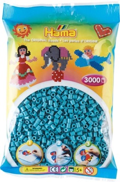 Koraliki TURKUSOWE pastelowe 3000 szt HAMA 201-31