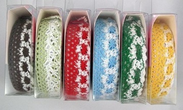 Ozdobna Materiałowa TAŚMA KORONKOWA Samoprzylepna