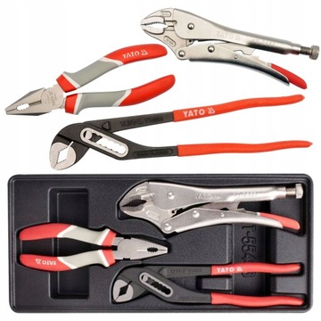 НАБОР ЩИПЦОВ ДЛЯ ВСТАВКИ В ЯЩИК YATO, 3 ПРЕДМЕТА.