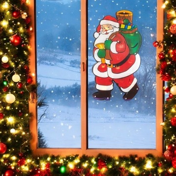 РОЖДЕСТВЕНСКОЕ УКРАШЕНИЕ ОКНА ВИТРАЖ СВЕТОДИОДНАЯ ПРИРОДА