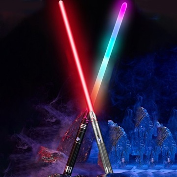 СВЕТЯЩИЙСЯ СВЕТОВОЙ САББ СО ЗВУКОМ ЗВЕЗДНЫХ ВОЙН, RGB ИГРУШКА, 16 ЦВЕТОВ, МЕТАЛЛИЧЕСКИЙ МЕЧ