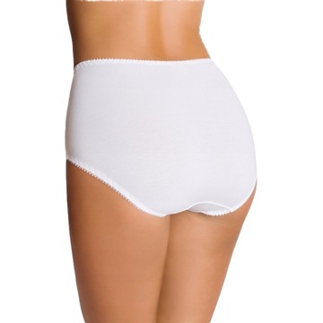 EMILI Norma Кружевные трусики из хлопка белого цвета L