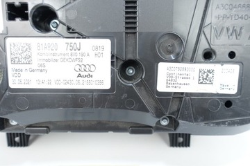 AUDI Q2 81A 2016- PŘÍSTROJOVÁ DESKA BUDÍKY 81A920750J