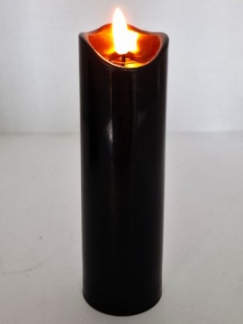 СВЕЧА-ВСТАВКА ДЛЯ СВЕЧ СВЕТОДИОДНАЯ 17,5 СМ - ЧЕРНАЯ