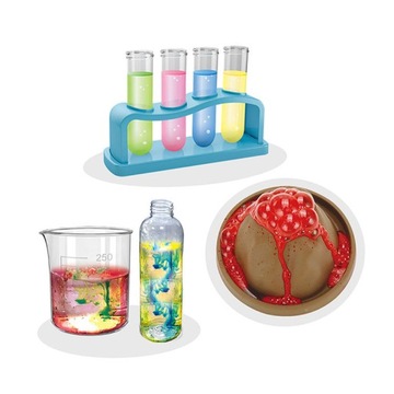 ОБРАЗОВАТЕЛЬНЫЙ НАБОР ИЗ 14 НАУЧНЫХ ЭКСПЕРИМЕНТОВ ВЗРЫВНЫЙ ВУЛКАН МАЛЕНЬКИЙ ХИМИК