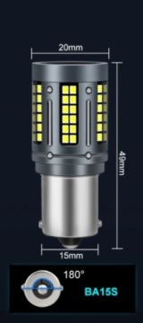 ЛАМПОЧКА P21W 84 SMD LED BA15S CANBUS REVERSE LED CANBUS QUALITY POWER PREMIUM