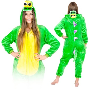 KOSTIUM KIGURUMI DRES ONESIE KROKODYL PIŻAMA JEDNOCZĘŚCIOWA CIEPŁA S