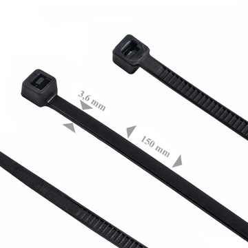 ЗАЖИМЫ ЗАЖИМЫ КАБЕЛЬНЫЕ Стяжки ЧЕРНЫЕ СВЯЗИ 3,6мм 15см (50) RED PLAST