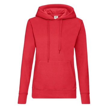 FRUIT OF THE LOOM DAMSKA BLUZA z KAPTUREM Red XXL