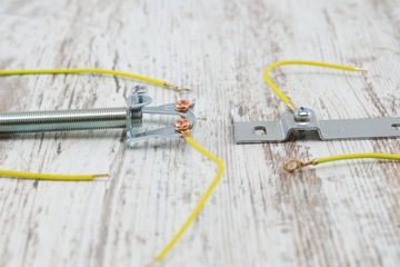 Кабель с ушком 10см, земля, заземляющий провод м4 для ретро-светильника лофт своими руками