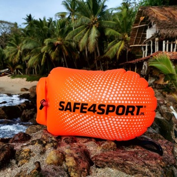 Dmuchana bojka pływacka Safe4sport PerfectSwimmer z kieszenią na rzeczy
