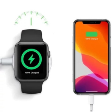 Индуктивное зарядное устройство Быстрый кабель для Apple Watch iPhone USB-C 2в1