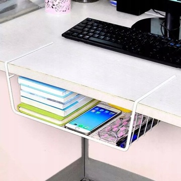 КОРЗИНА ПОДВЕСНАЯ ПОД ПОЛКУ-ОРГАНИЗАТОР, ЧЕРНЫЙ МЕТАЛЛ