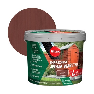 ALTAX IMPREGNAT DO DREWNA OGRODOWEGO 9L ORZECH