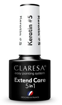 CLARESA KERATIN EXTEND CARE 5w1 BAZA HYBRYDOWA Z KERATYNĄ BEZBARWNA #5