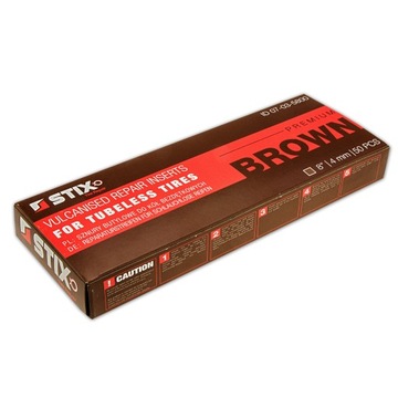 КОРИЧНЕВЫЕ БУТИЛОВЫЕ ШНУРЫ ДЛЯ РЕМОНТА ШИН. ДЛИНА 4 ММ 200ММ СТИКС 50ШТ.