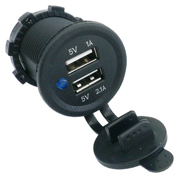 АВТОМОБИЛЬНОЕ ЗАРЯДНОЕ УСТРОЙСТВО 2 x USB 3.1A 12В 24В РОЗЕТКА