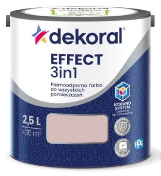 Farba DEKORAL Efffect 3in1 Różowy pudrowy 2,5L