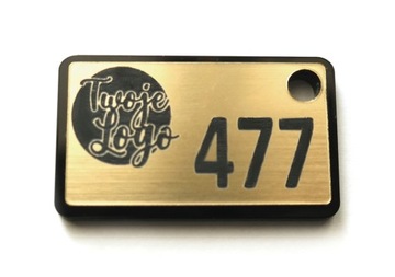 БРЕЛОКИ БРЕЛОК Номер для гардероба гостиницы 7х4 см.