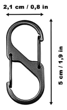 ДВОЙНОЙ КАРАБИН S 50MM ДЛЯ КЛЮЧЕЙ КАРАБИНА