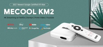ТЕЛЕВИЗИОННАЯ ПРИСТАВКА Android 10 MECOOL KM2 Netflix Disney+ Google Dolby Audio Chromecast