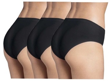 3PAK GATTA MAJTKI SEAMLESS COTTON BLACK L