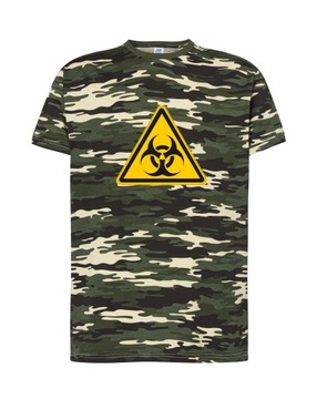 męska KOSZULKA T-shirt BIOHAZARD na prezent XS