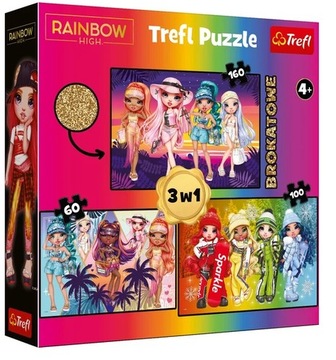 PUZZLE 3W1 RAINBOW HIGH 60 100 160EL. TREFL 93307