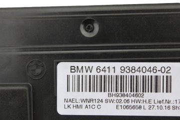 Панель управления кондиционером BMW 64119384046 оригинал