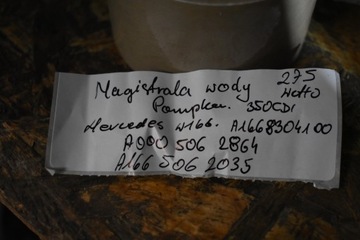 IDEALNI MADL VODY PUMPIČKA MERCEDES W166 350CDI 1