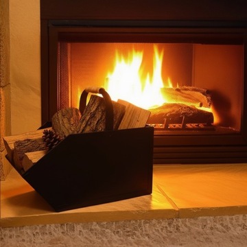 Węglarka na węgiel drewno popiół malowana proszkowo + szufelka duża