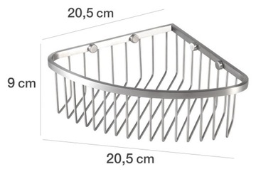 Полка-корзина для ванной угловая STELLA 16.022-SB