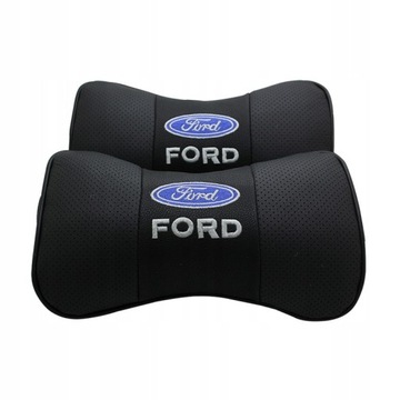 2pcs Skórzany zagłówek samochodowyu do Ford