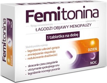 Femitonina 30 tabletek łagodzi objawy menopauzy