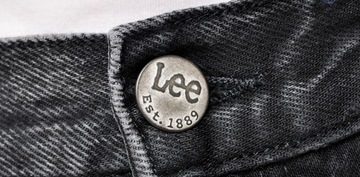 LEE spodnie HIGH grey NEW STRAIGHT _ W28 L33