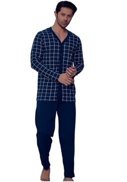 МУЖСКАЯ ПИЖАМА С ДЛИННЫМ РУКАВОМ, ВСЕ НА МОЛНИИ/ХЛОПОК