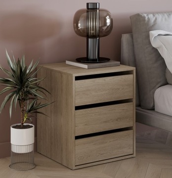 прикроватная тумбочка - шкаф Id-13 - 50x47x60см матовый белый