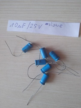 KONDENSATOR 10uF/25V osiowy kpl=10